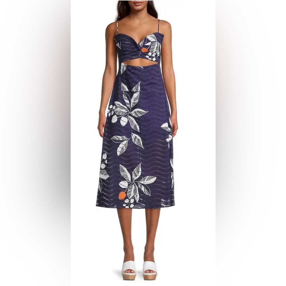Juan de Dios
Victoria Cutout Eyelet Midi-Dress